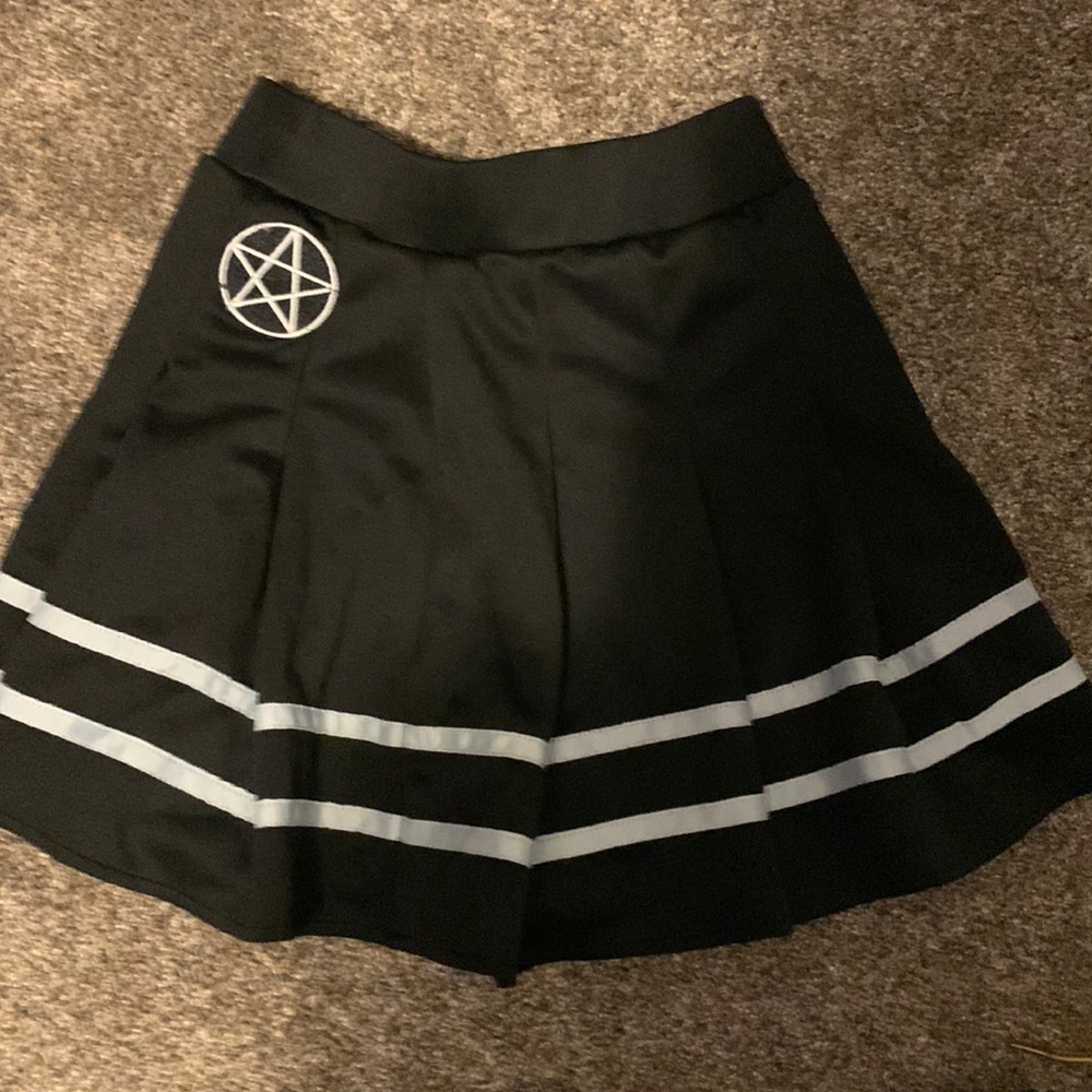 Black satanic goth skirt from hot topic
